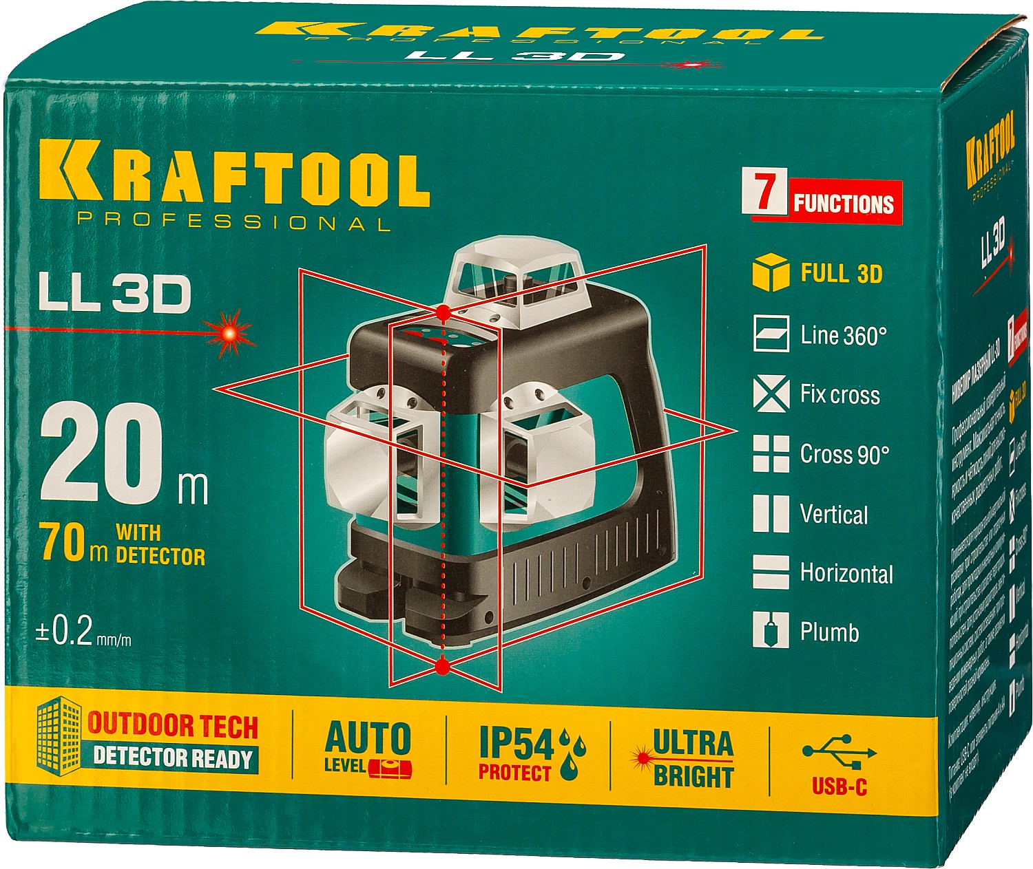 KRAFTOOL LL 3D, лазерный нивелир (34640)