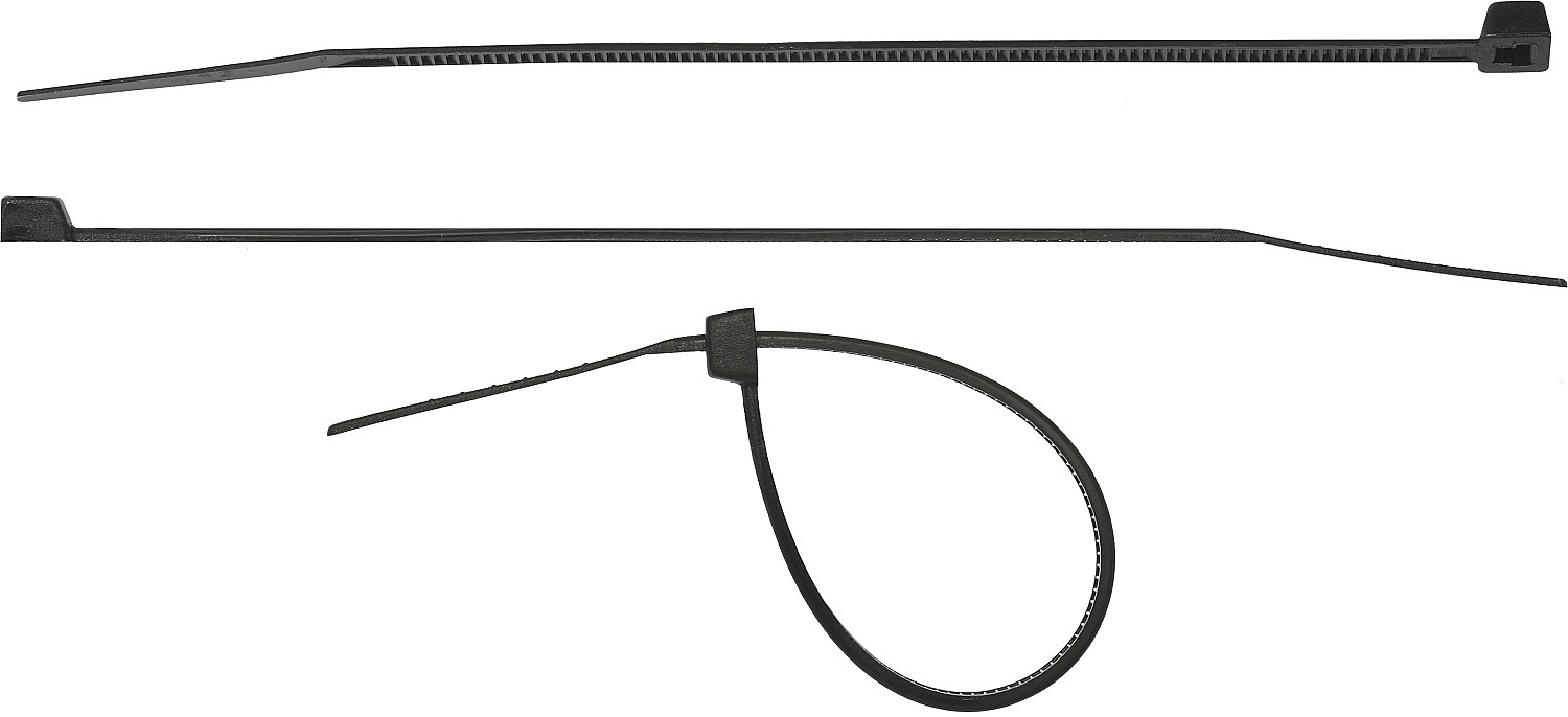 СИБИН ХС-Ч, 3.6 x 300 мм, нейлон РА66, 100 шт, черные, хомуты-стяжки (3788-36-300)