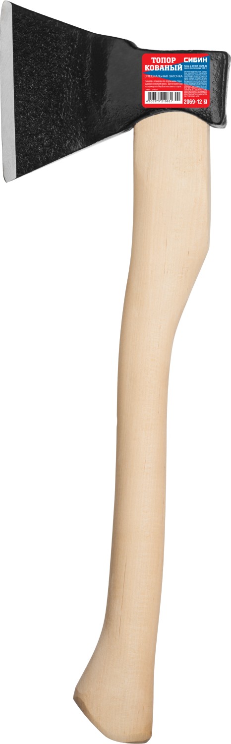 СИБИН Б4 1200/1500 г, 500 мм, кованый топор с прямым лезвием (2069-12)