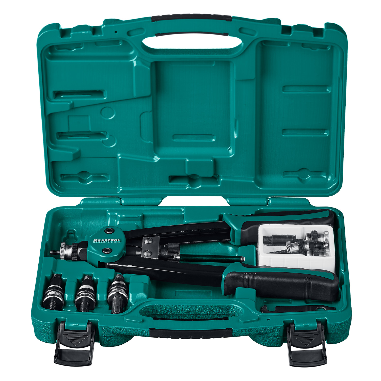 KRAFTOOL NUT-12, М3 - М12, 380 мм, резьбовой двуручный заклепочник в кейсе (31183)