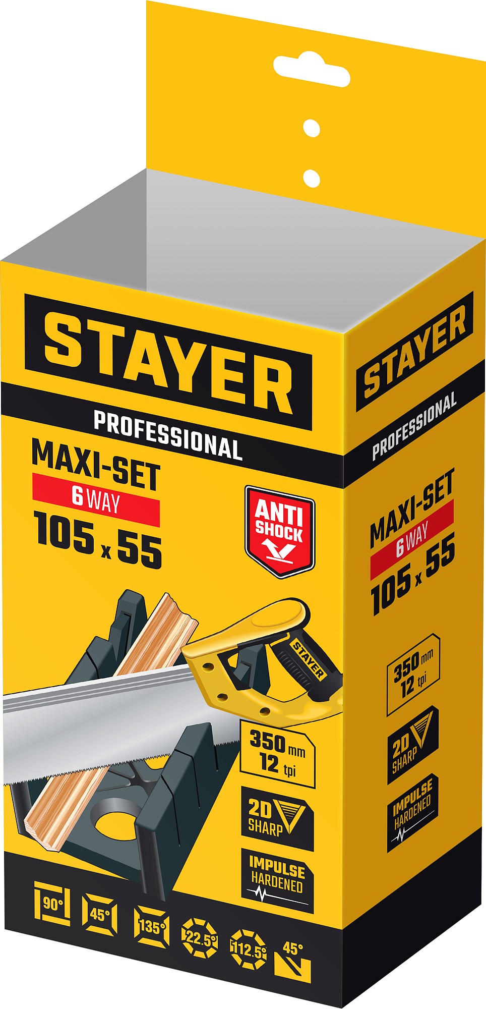 STAYER 100 х 52 мм, 350 мм, пластиковое стусло с пилой, Professional (15395-35)