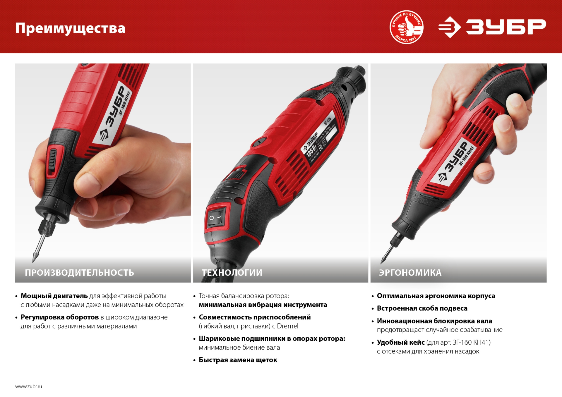 ЗУБР 135 Вт, d 3.2 мм, электрический гравер (ЗГ-135)