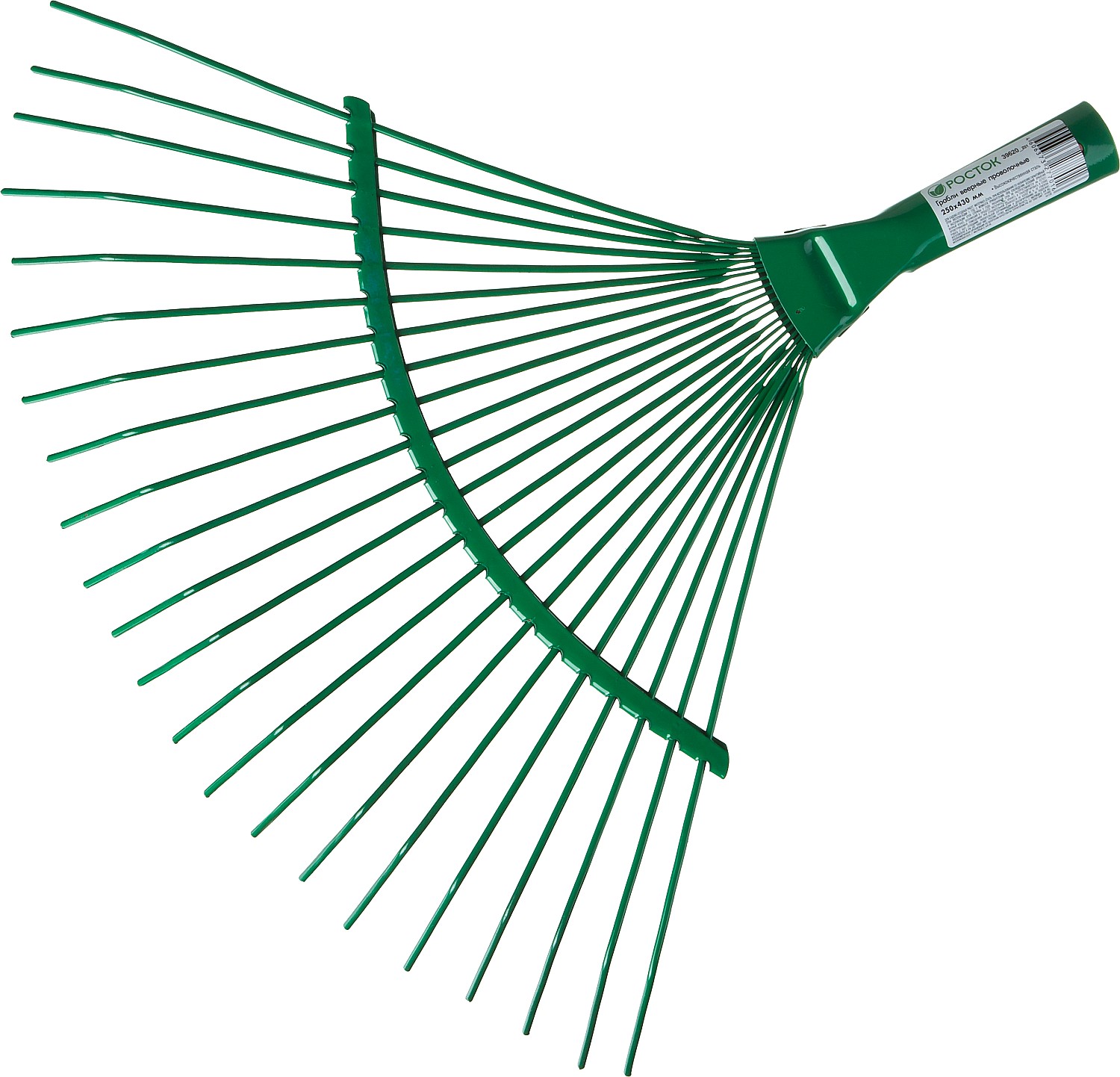 РОСТОК PB-22W, 375 х 430 мм, металлические, проволочные, без черенка, веерные грабли (39620)