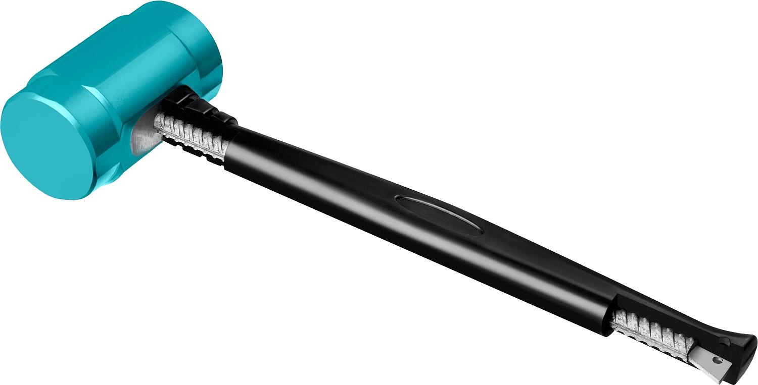 СИБИН 4 кг, 480 мм, цельностальная кувалда с удлинённой обрезиненной рукояткой (20132-4)