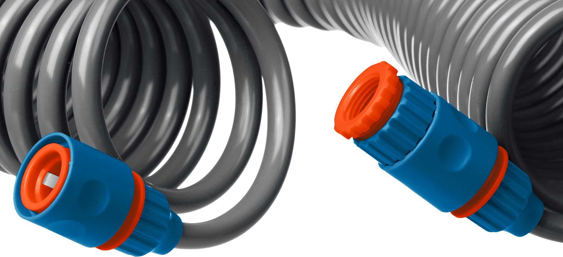 GRINDA спиральный шланг 3/8″ x 15 м, пистолет-распылитель, адаптеры, поливочный набор, PROLine (428495)