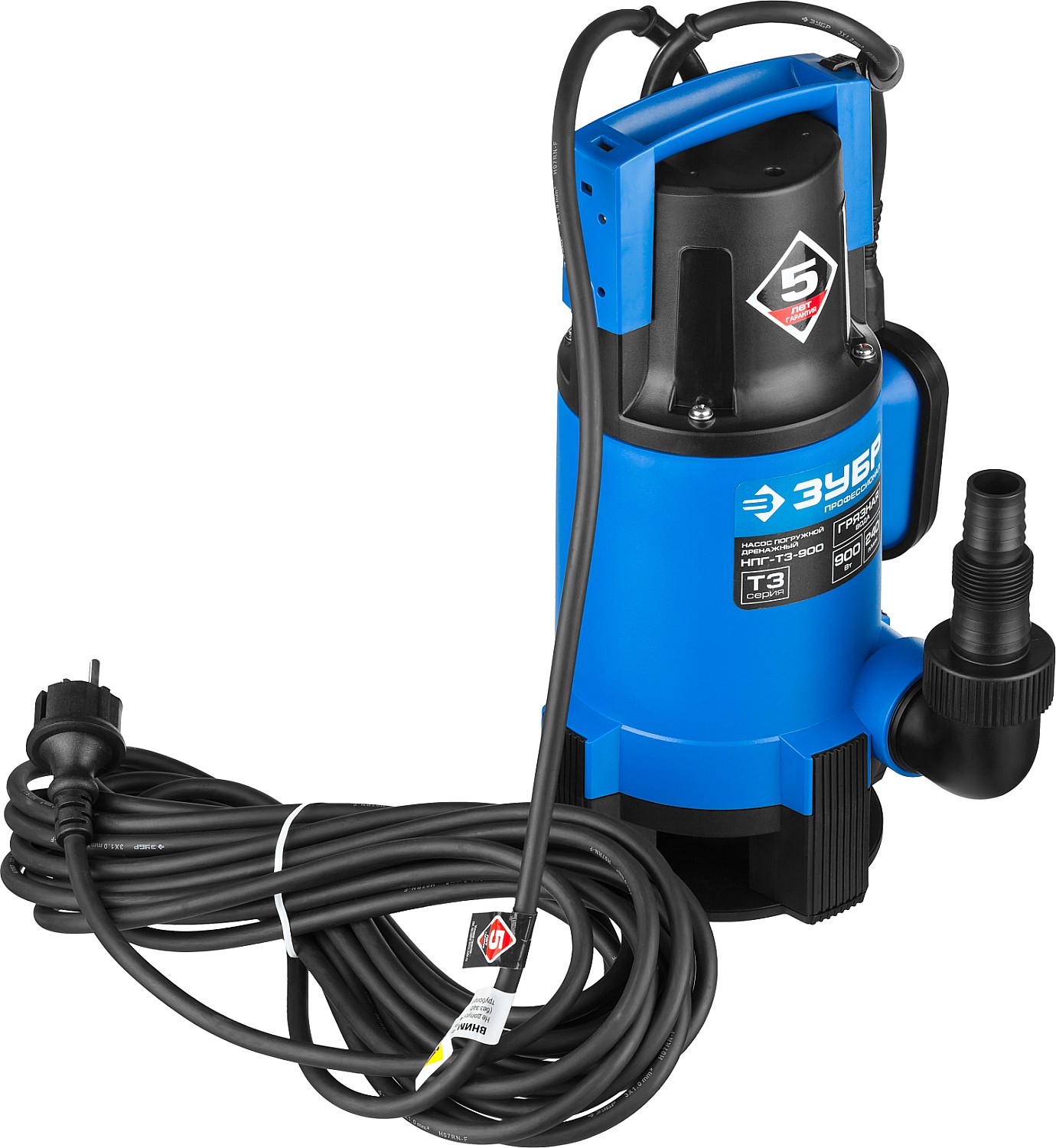 ЗУБР 900 Вт, дренажный насос для грязной воды, Профессионал (НПГ-Т3-900)