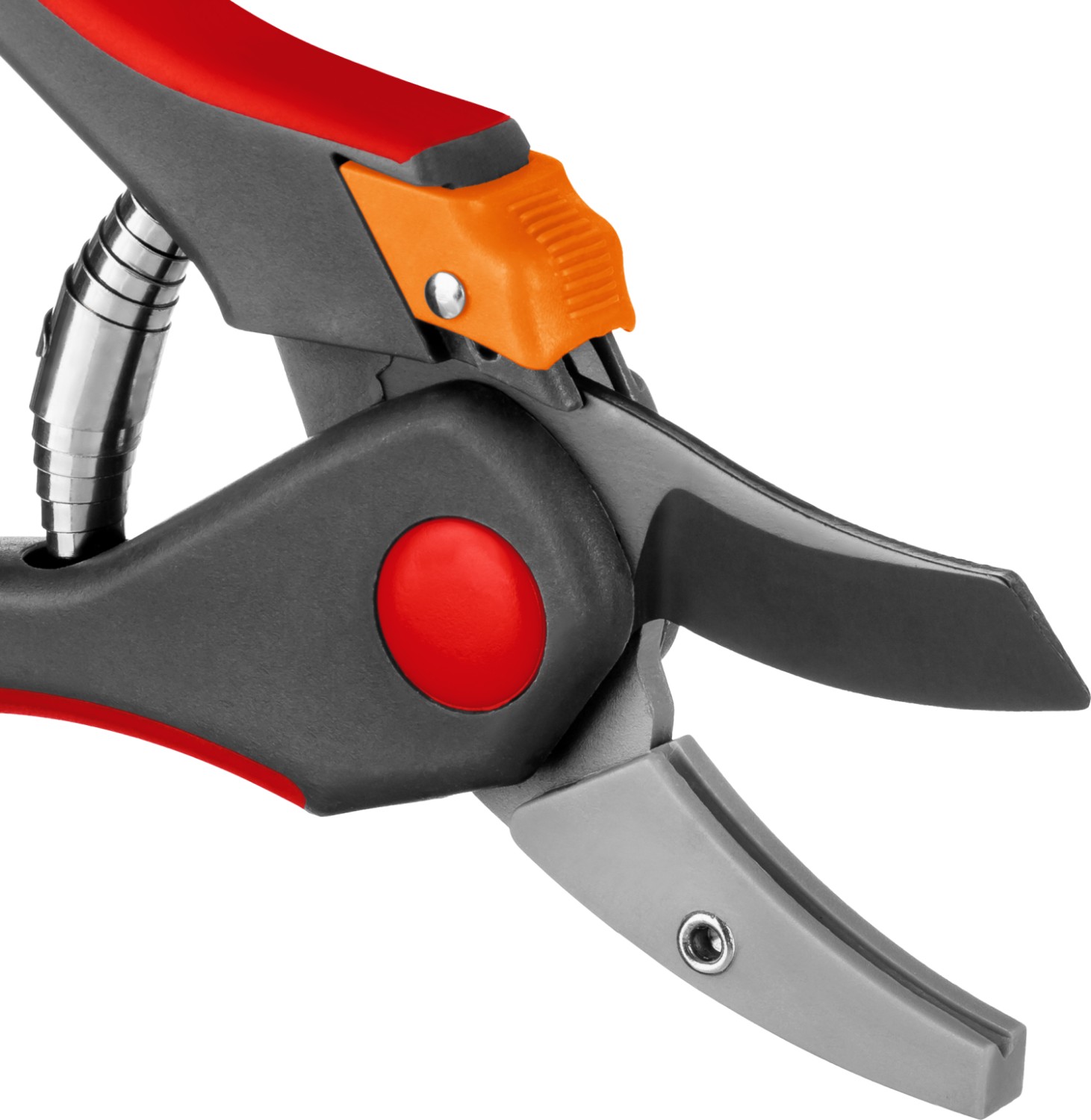 GRINDA G-28, 205 мм, углеродистая сталь, закаленные лезвия, тефлоновое покрытие, двухкомпонентные рукоятки, контактный секатор (8-423203)