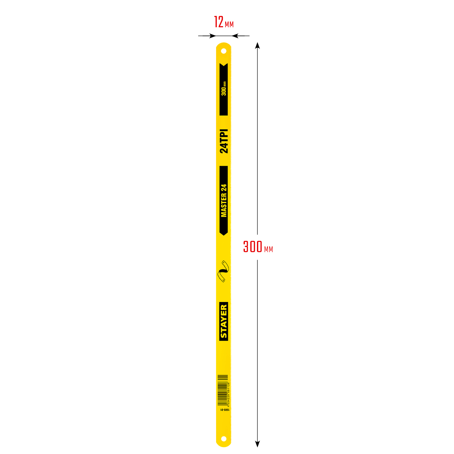 STAYER MASTER-24, 24 TPI, 300 мм, 1 шт, коробка 50 шт, полотно по металлу (1589-01)
