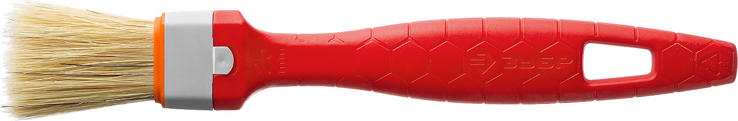 ЗУБР УНИВЕРСАЛ, 25 мм, 1″, светлая натуральная щетина, пластмассовая ручка, все виды ЛКМ, плоская кисть (01015-025)