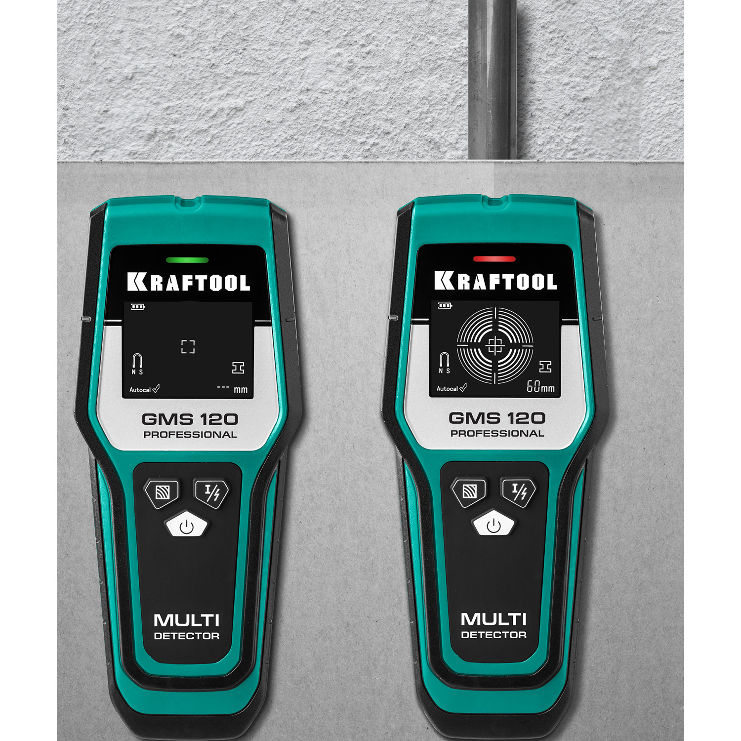 KRAFTOOL GMS-120, ЖК дисплей, универсальный детектор проводки (45298)