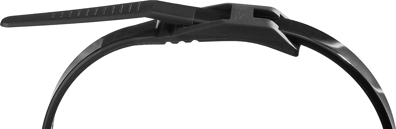 ЗУБР КОБРА, 3.6 x 370 мм, нейлон РА66, 50 шт, черные, кабельные стяжки с плоским замком, Профессионал (30935-36-370)