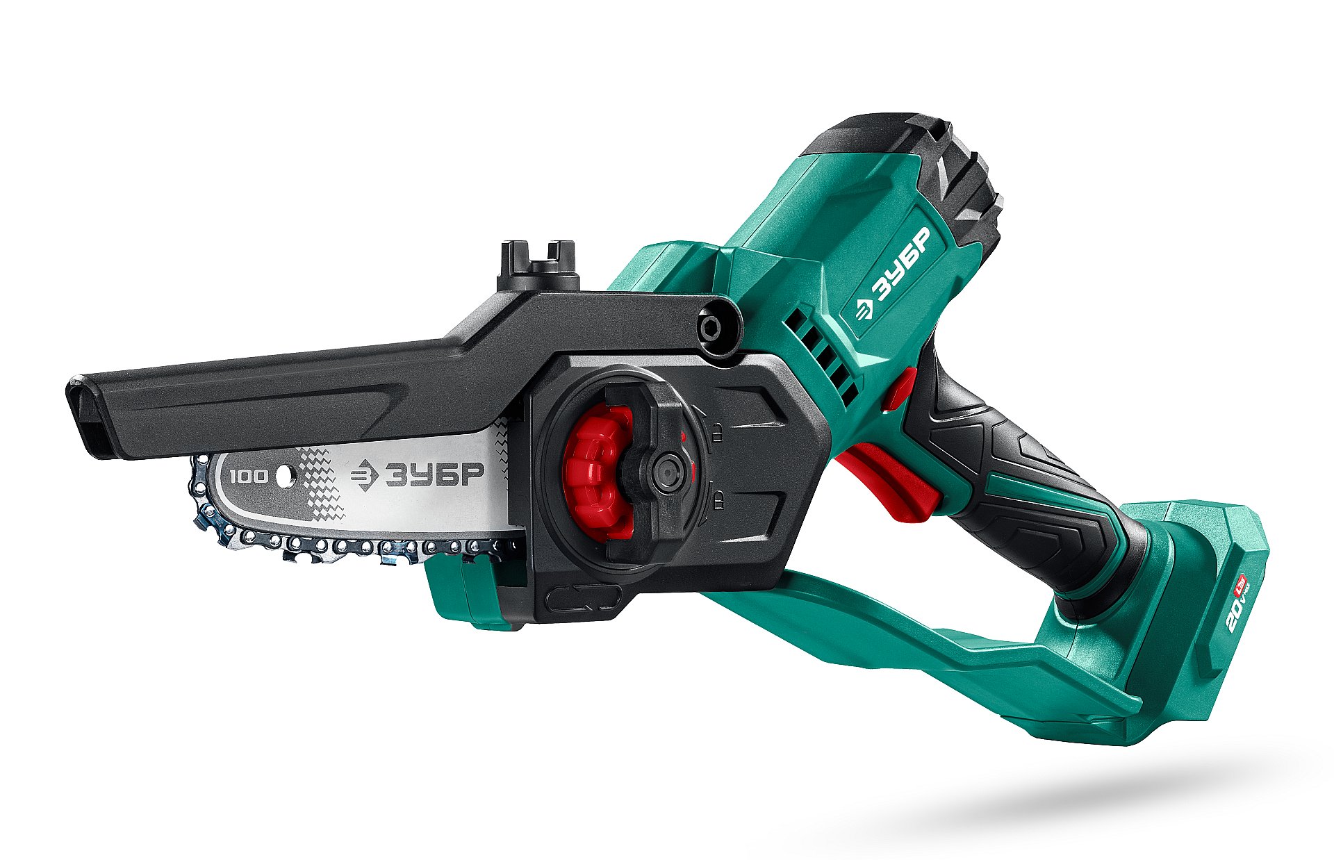 ЗУБР 20 В, 100 мм шина, без АКБ (LMS), мини-пила цепная аккумуляторная (ПЦА-2010)