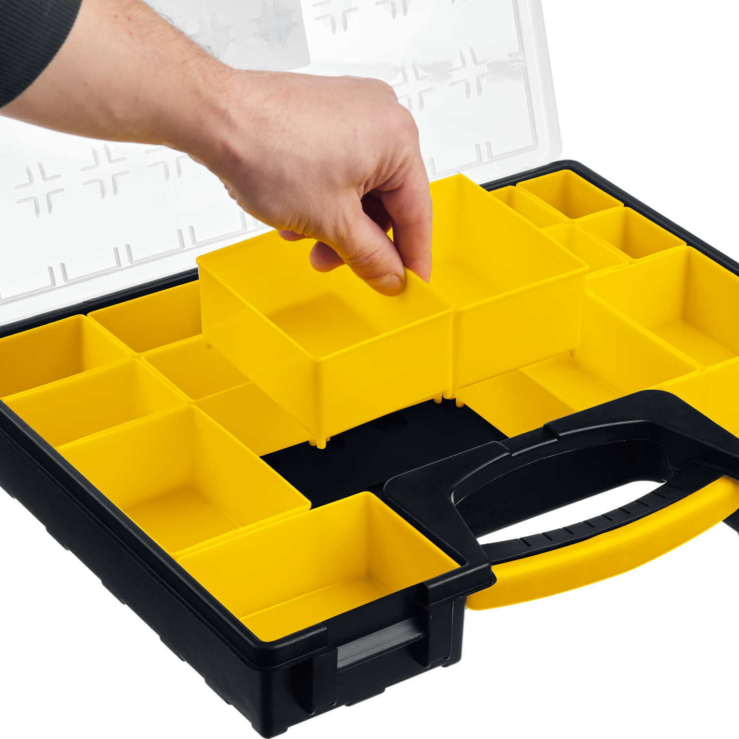 STAYER ROCKET-19, 420 x 330 x 50 мм, (16.5″), пластиковый органайзер с 19 съемными лотками (2-38032)