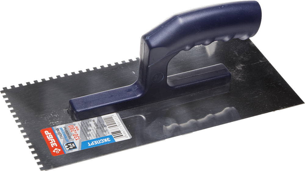 ЗУБР 130 х 280 мм, зуб 4 х 4 мм, штукатурная гладилка, Профессионал (0804-04)