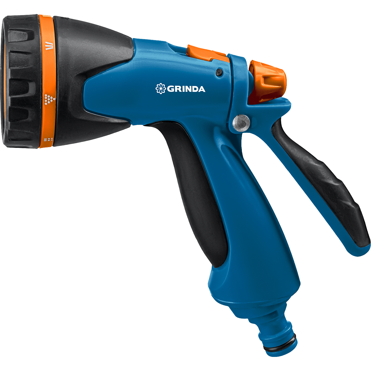 GRINDA B-8, 8 режимов, курок сзади, двухкомпонентный, поливочный пистолет, PROLine (429110)