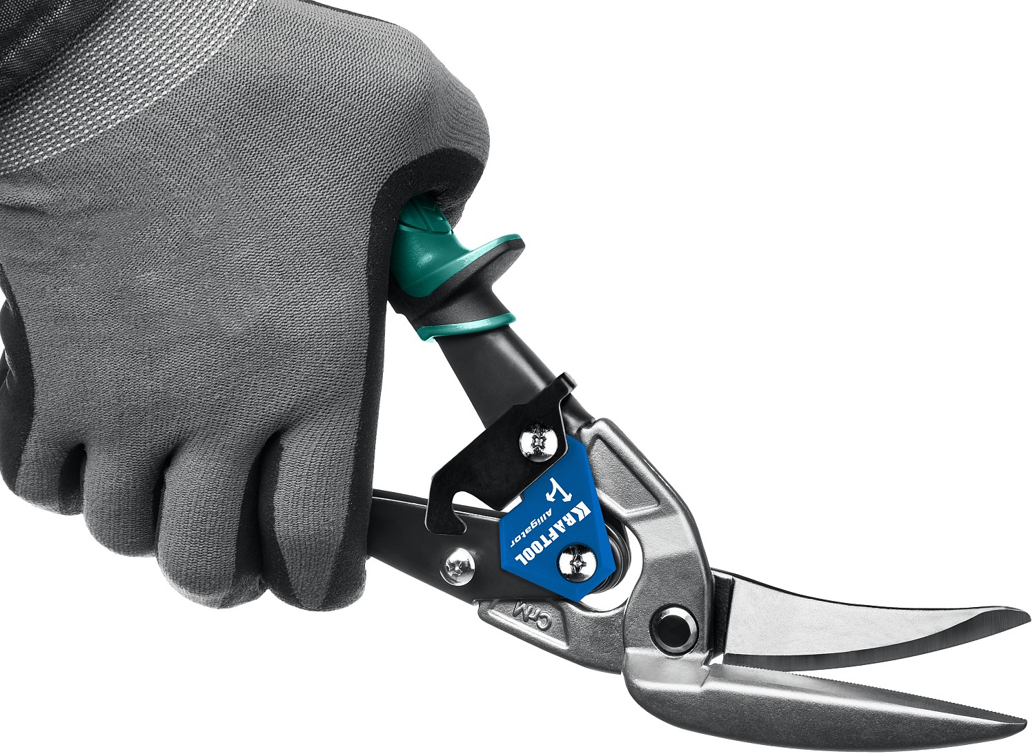 KRAFTOOL Alligator, 280 мм, правые усиленные ножницы по металлу с выносом (2328-RL)