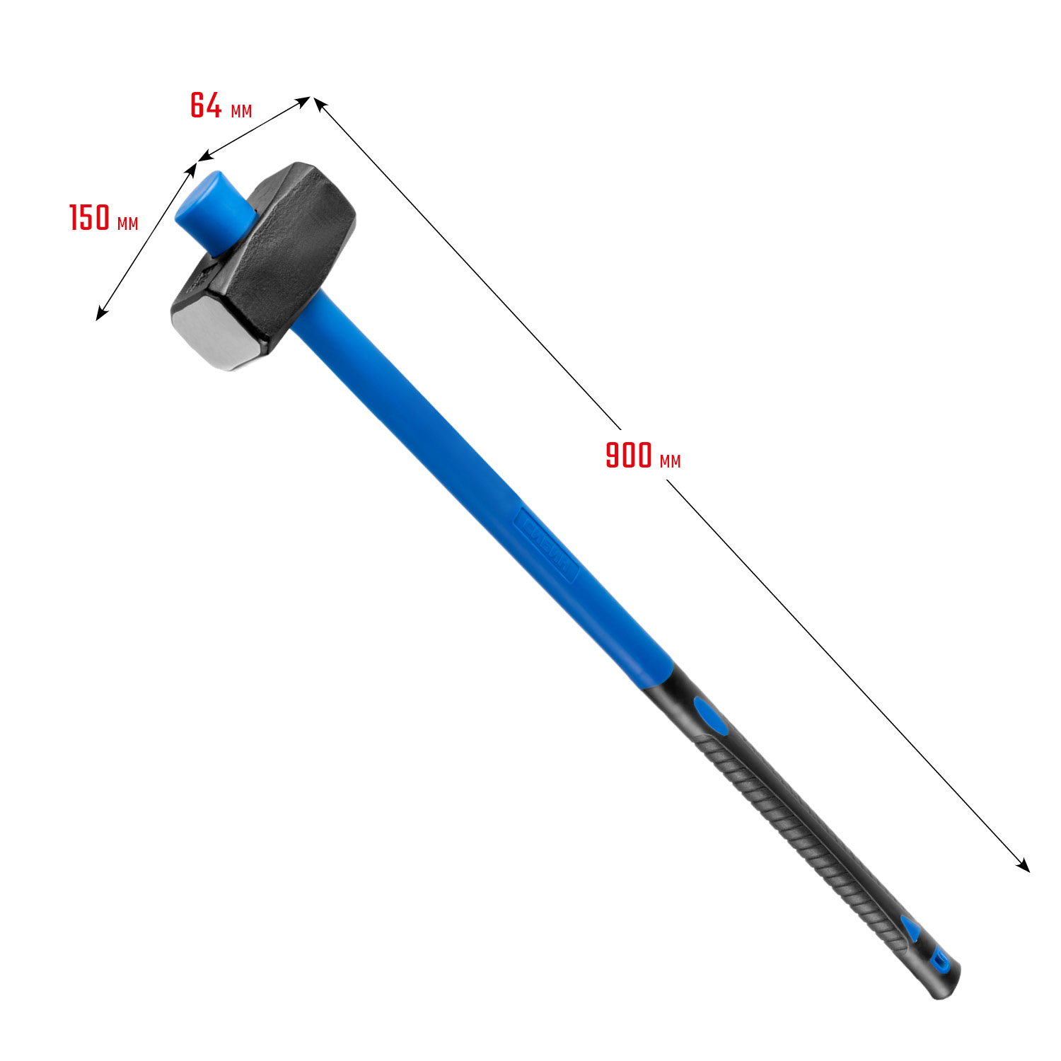 СИБИН 4 кг, кувалда с удлинённой фиберглассовой рукояткой (20134-4)
