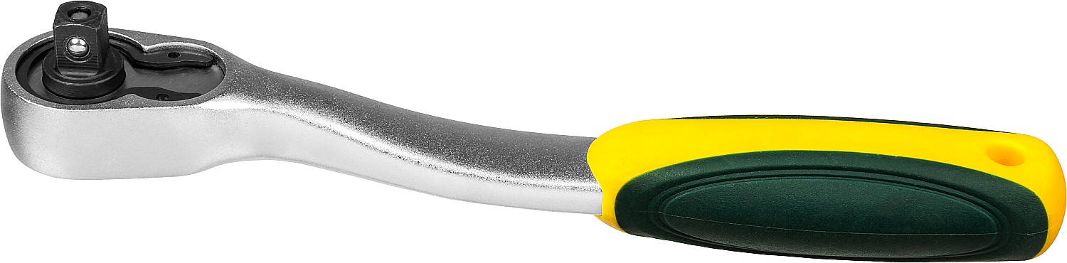 KRAFTOOL 1/4″, 72 зубца, изогнутая трещотка для торцовых головок, Pro (27795-1/4)