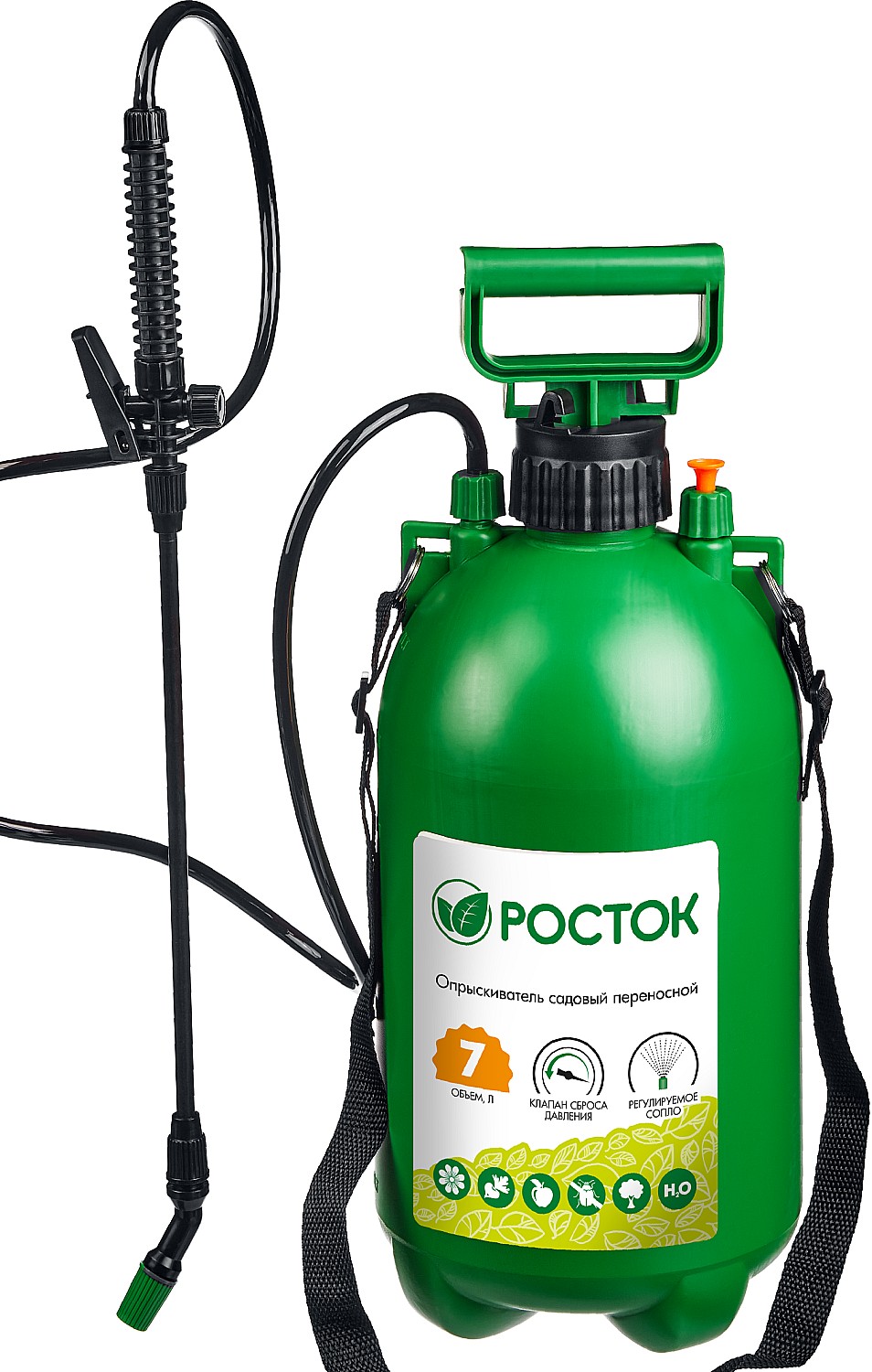 РОСТОК RT-7, 7 л, первичный полипропилен, переносной опрыскиватель (425117)