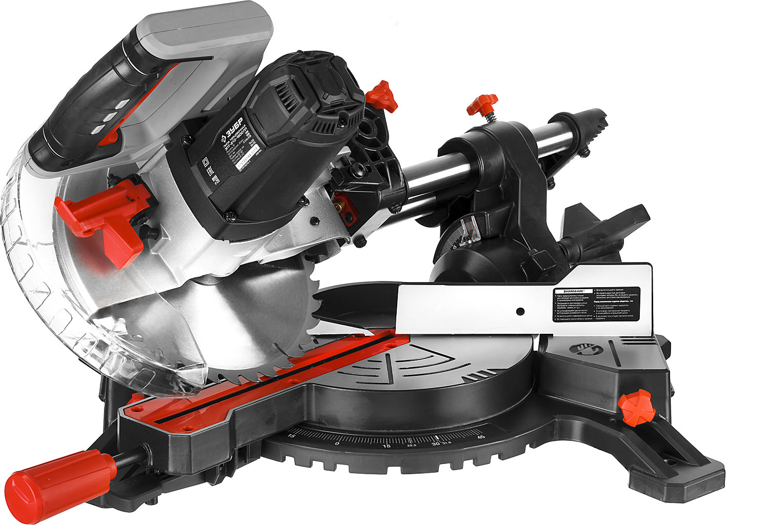 ЗУБР ЗПТ-210-1600 ПЛ пила торцовочная с протяжкой, d 210 х 30 мм, 1600 Вт