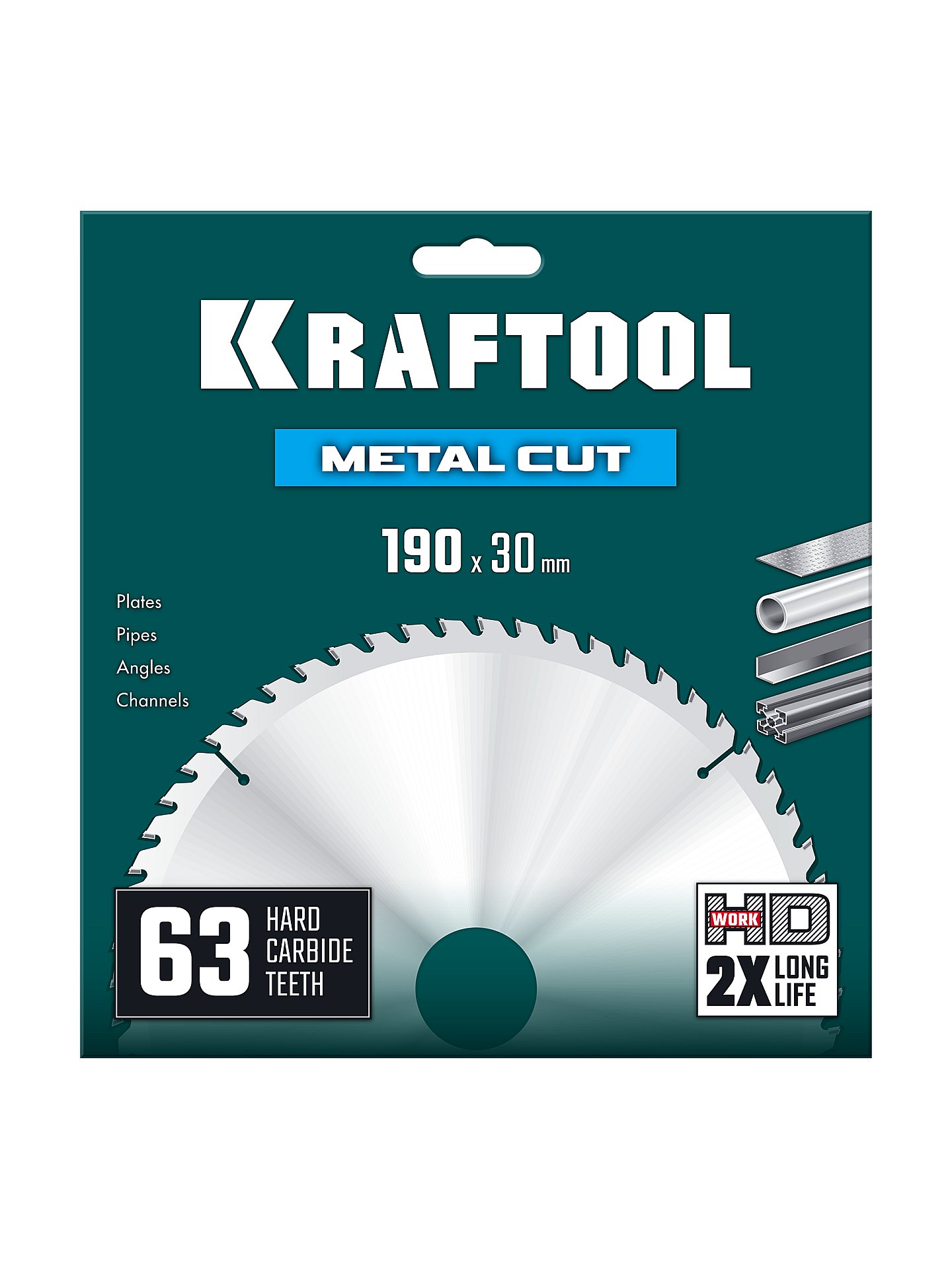 KRAFTOOL Metal Cut 190 х 30 мм, 63Т, диск пильный по металлу и стали (36954-190-30-63)