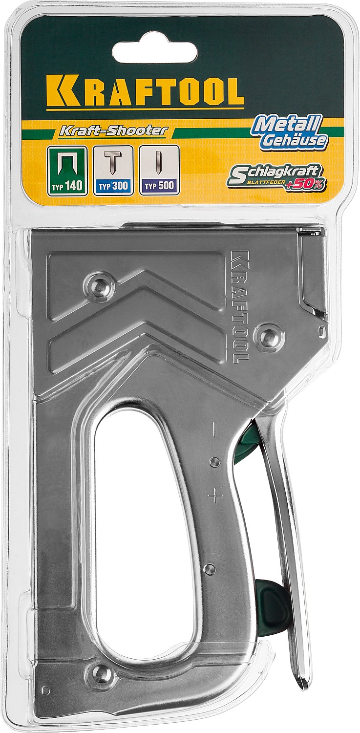 KRAFTOOL EXTREM 140, тип 140 (G/11/57) 20GA (6 - 16 мм)/300/500, стальной рессорный степлер (3185)