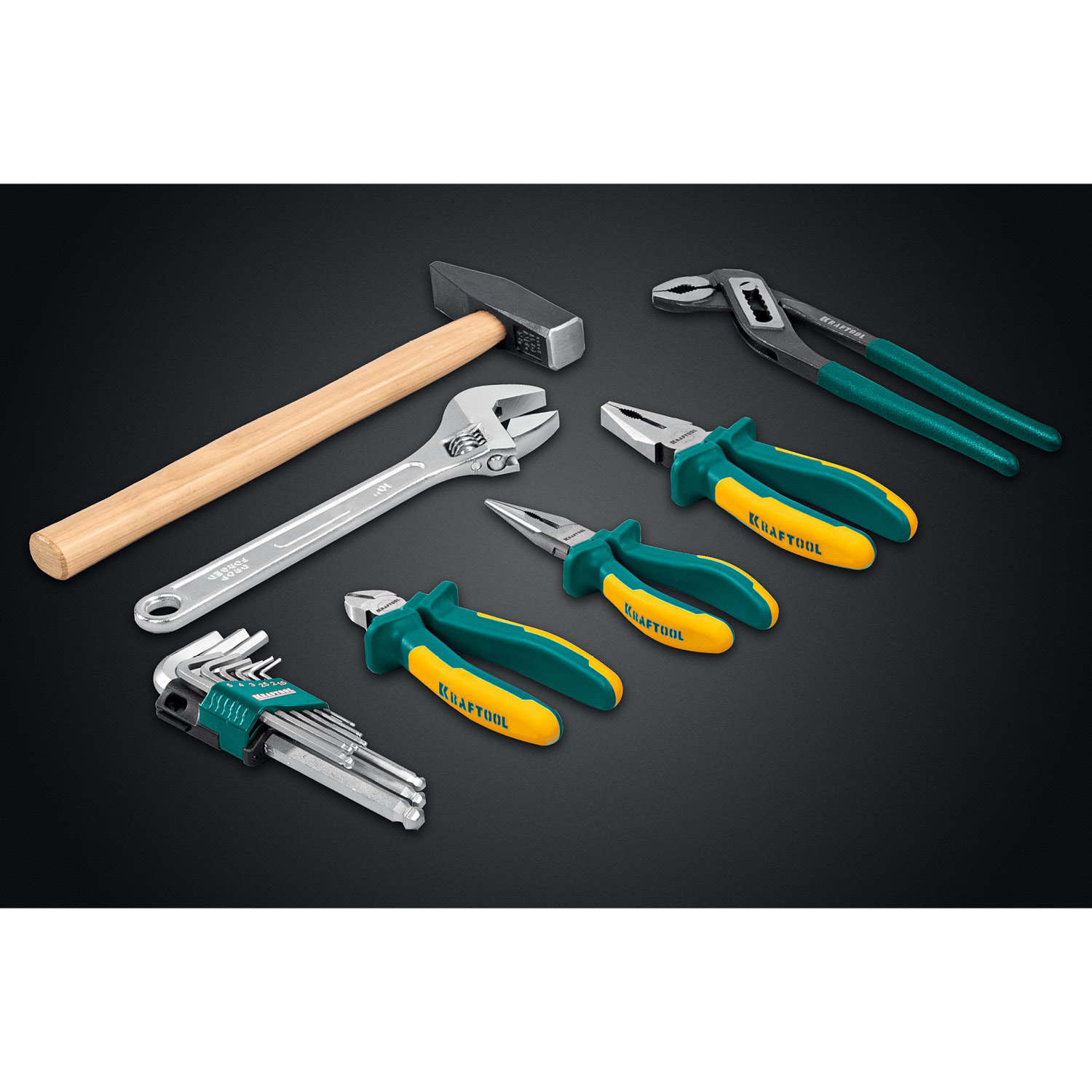 KRAFTOOL GRAND-131, 131 предм., (1/2″+1/4″), универсальный набор инструмента (27978-H131)