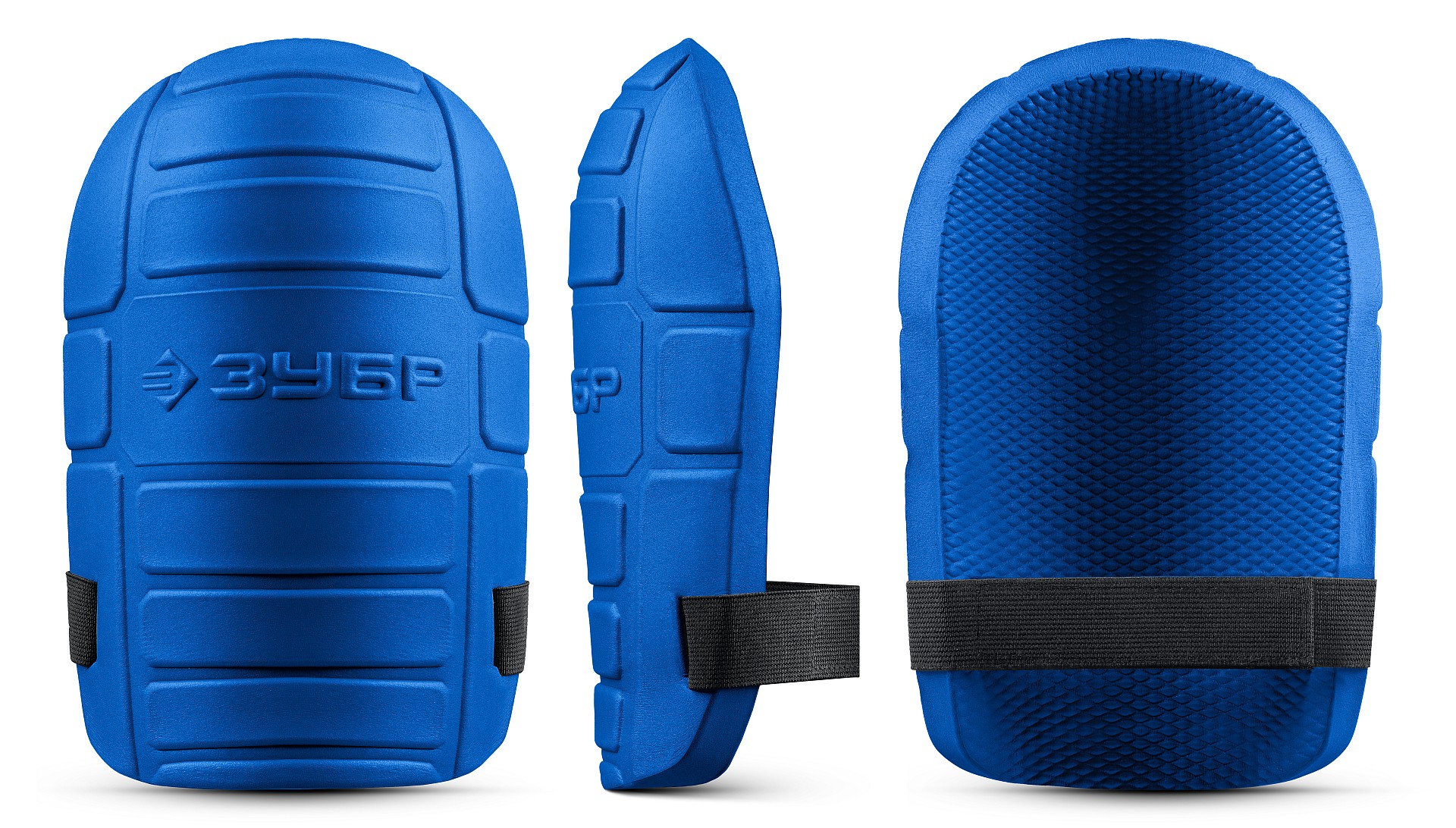 ЗУБР ПРОТЕКТОР МАКС 225 мм, 15 мм толщина, защитные наколенники из ЭВА с крепежным ремнём, Профессионал (11529)