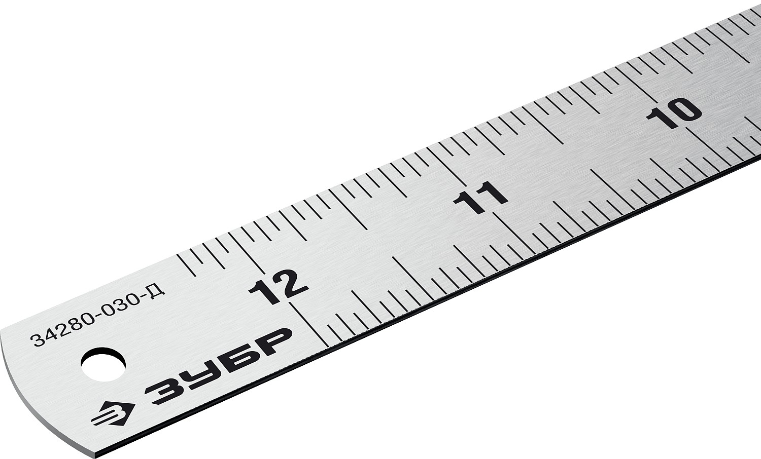 ЗУБР Про-30Д, длина 0.30 м, усиленная нержавеющая линейка, Профессионал (34280-030-Д)