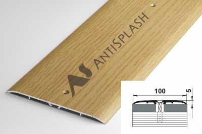 Пороги алюминиевые ПС-05 100x5 мм, дуб светлый