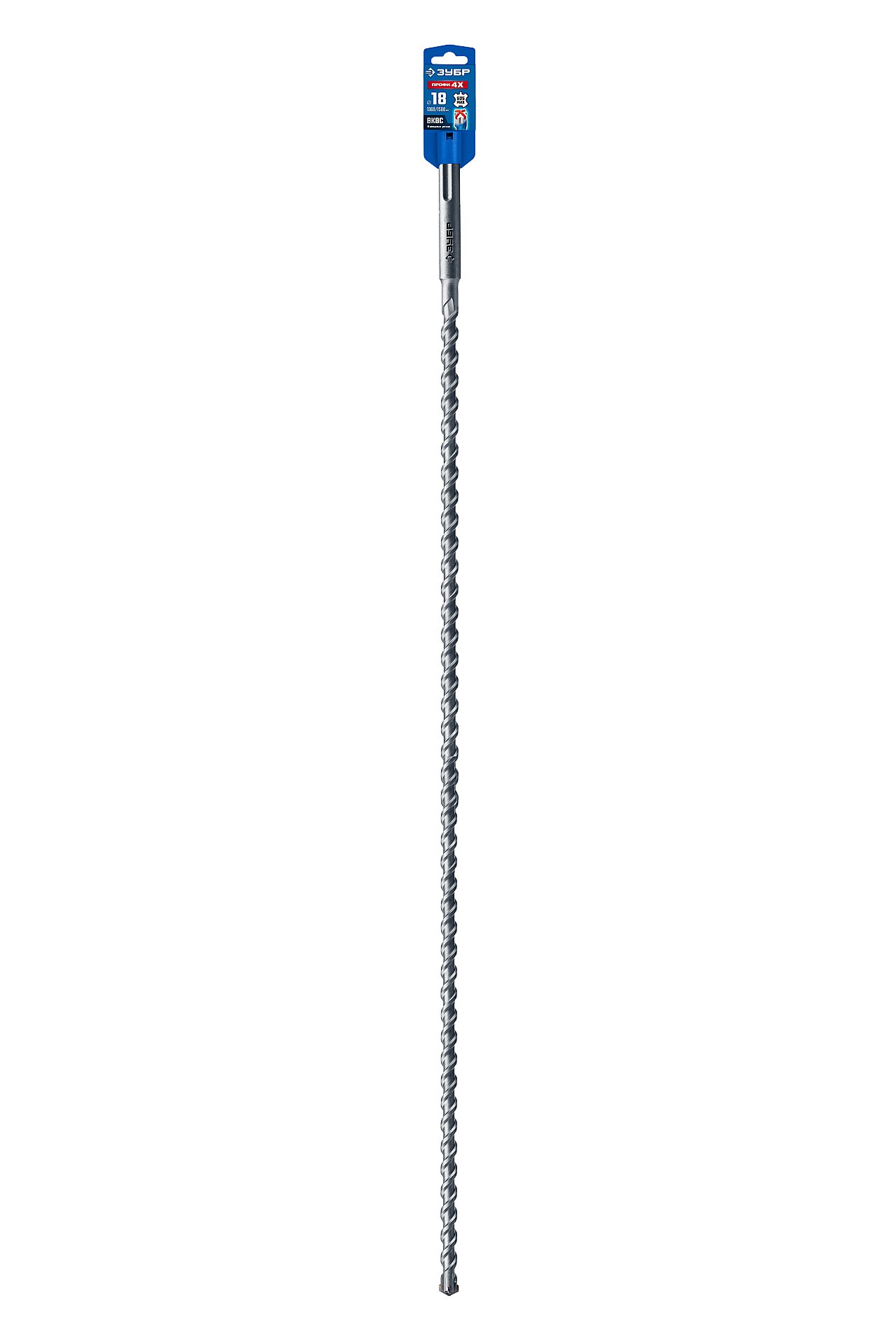 ЗУБР ПРОФИ-4Х 18x1360/1500 мм, SDS-max бур, ПРОФЕССИОНАЛ (29350-1360-18)