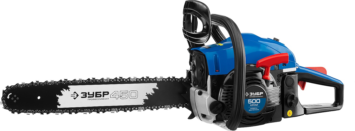 ЗУБР 49 см3, 45 см, бензопила, Профессионал (ПБЦ-490 45ДП)