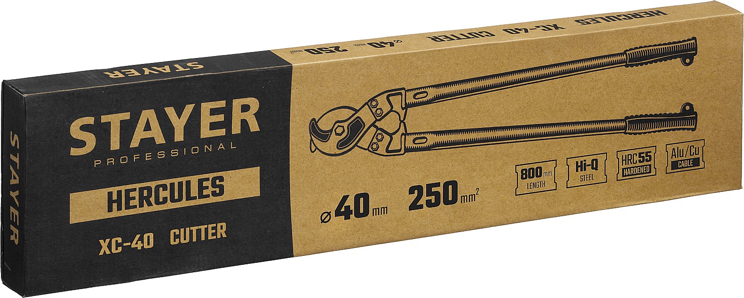 STAYER Hercules XC-40, d 40 мм, кабелерез, Professional (2334-80)