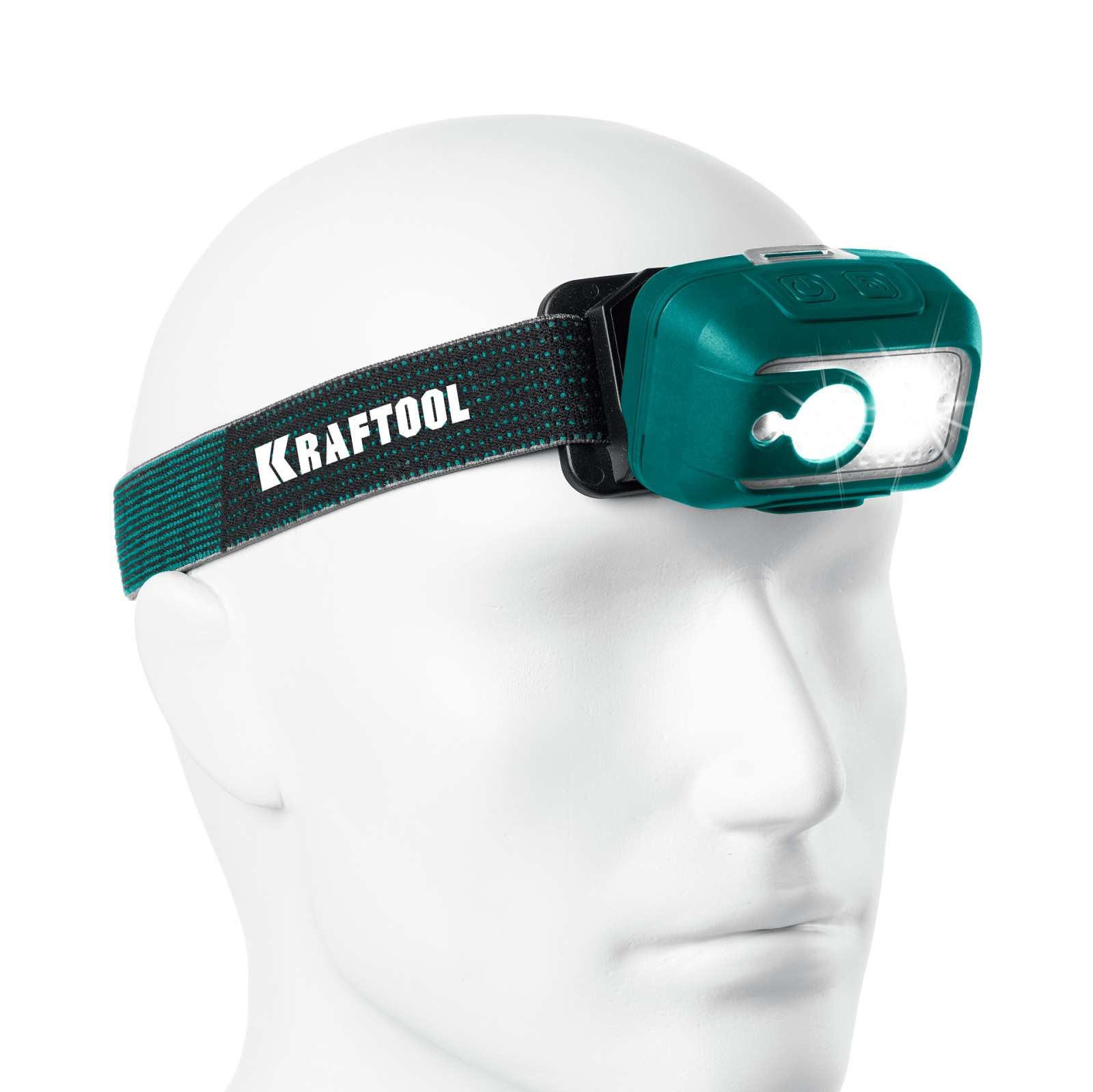 KRAFTOOL KH-5, 550 лм, 3 режима, аккумуляторный налобный фонарь, 1800мАч (56454)