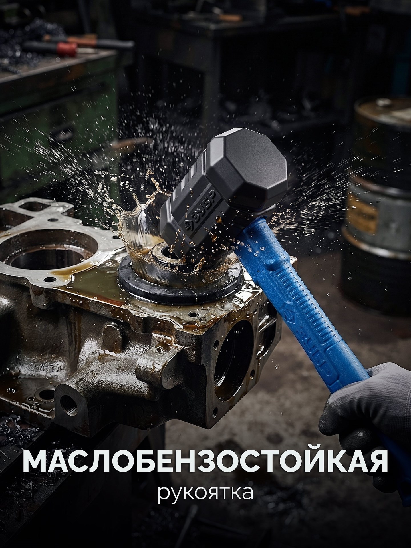 ЗУБР ТЕРМИНАТОР 450 г, черная киянка (20536-450)