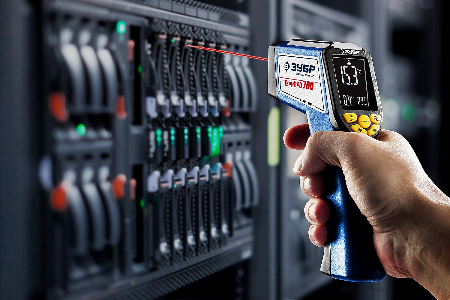 ЗУБР ТермПро-700, -30° +650°С, инфракрасный пирометр, Профессионал (45721-650)