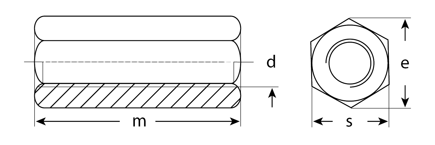 ЗУБР DIN 6334, M10, цинк, 1 шт, переходная гайка (303756-10)