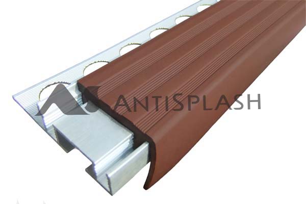 Профили закладные алюминиевые «SafeStep» коричневый (тип 2), 2,7 м