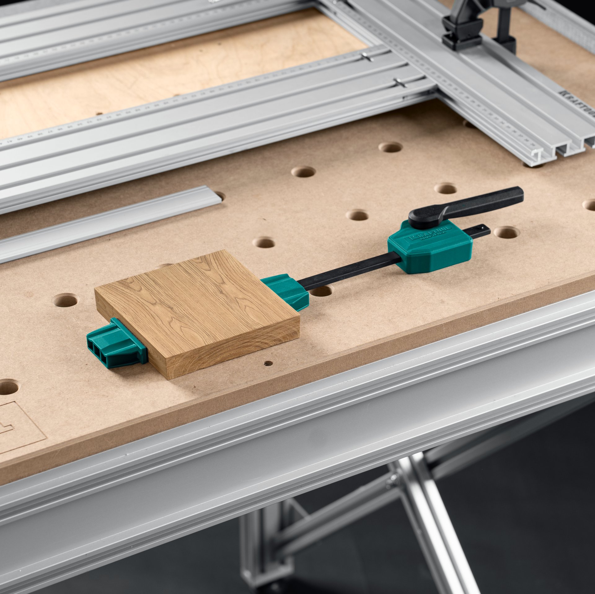 KRAFTOOL KRAFTFLEX MFT-SP, в отверстия 20 мм, горизонтальный упор/струбцина (32802)