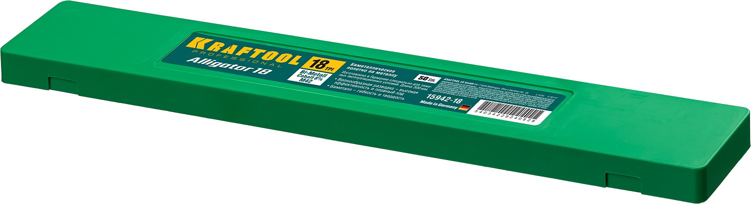 KRAFTOOL Alligator-18, 18 TPI, 300 мм, биметаллическое гибкое полотно по металлу (15942-18)