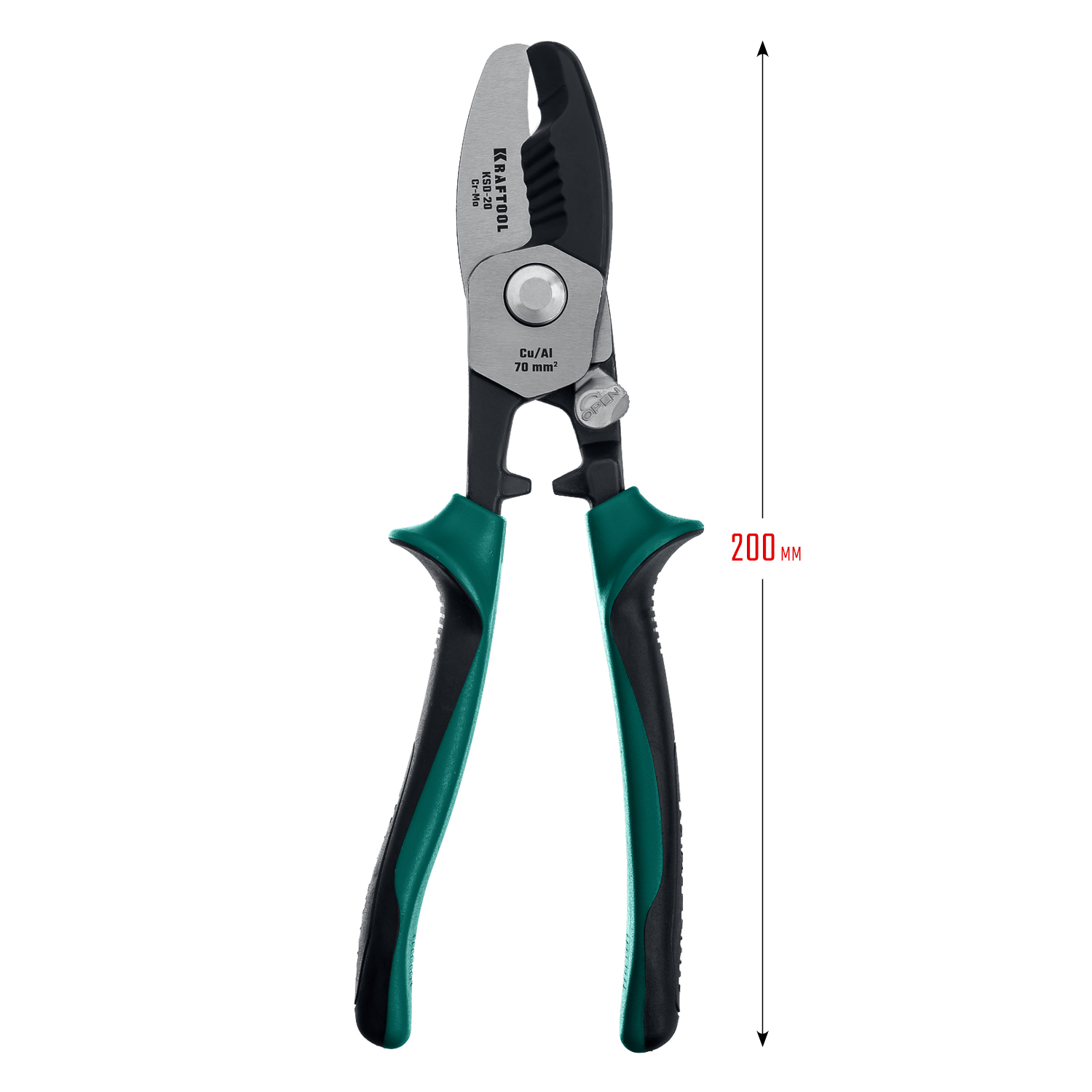 KRAFTOOL KSD-20, d 20мм, 200мм, с двойными режущими кромками, кабелерез (23332-20)