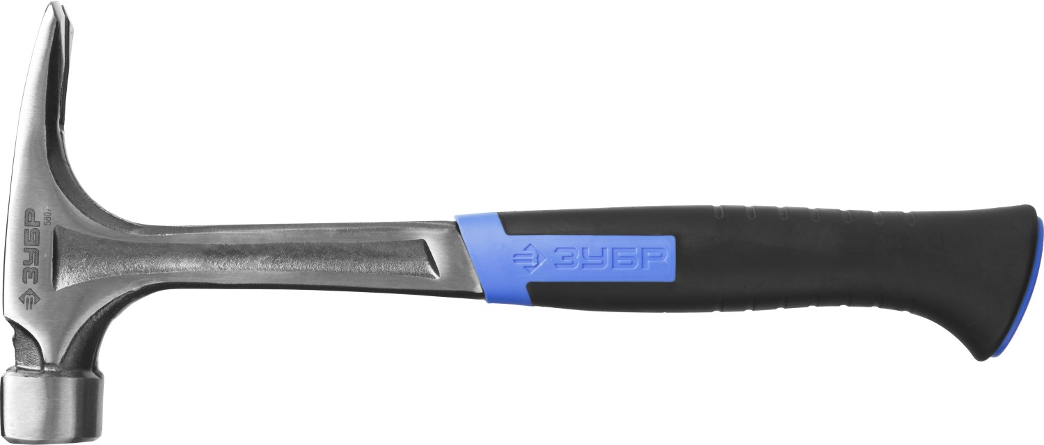 ЗУБР Профессионал 560 г, цельнокованый столярный молоток-гвоздодёр (20258-580)