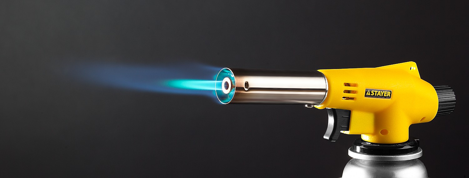 STAYER MaxTerm MG200, 1300°C, газовая горелка с пьезоподжигом на баллон с цанговым соединением (55584)