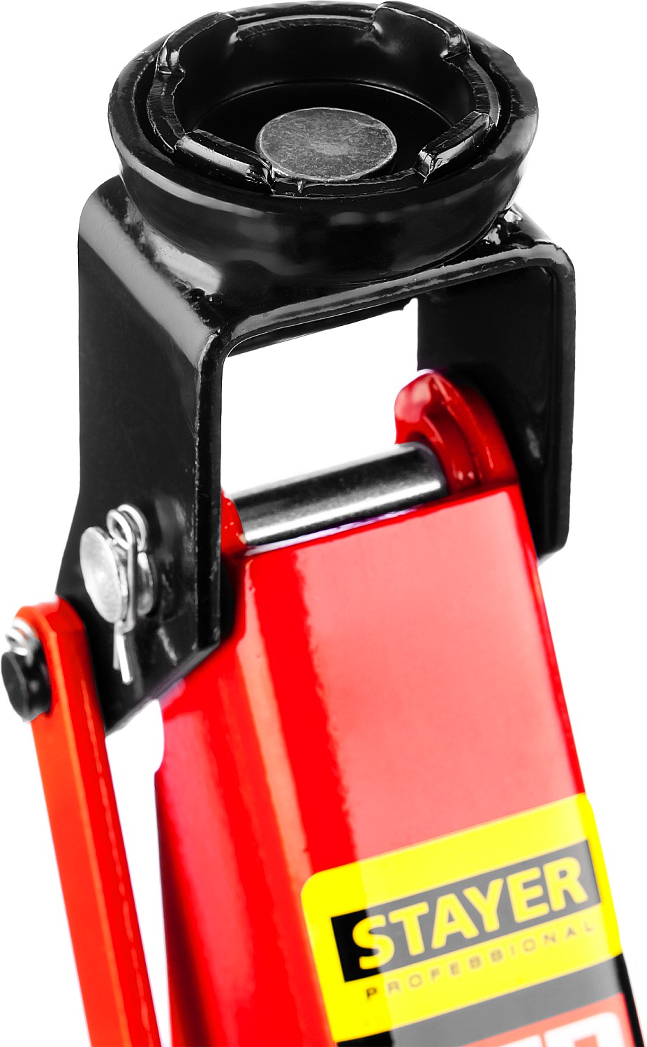 STAYER R-28 RED FORCE, в кейсе, 2 т, 130 - 350 мм, подкатной домкрат для легковых а/м, Professional (43153-2-K)