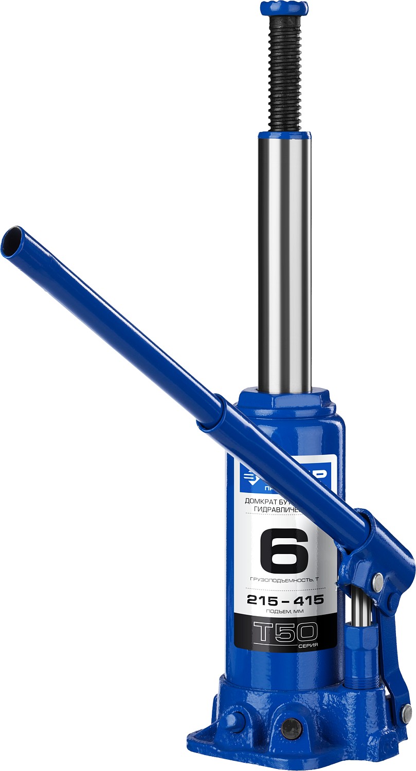ЗУБР 6 т, 215 - 415 мм, бутылочный гидравлический домкрат, Профессионал (43060-6)