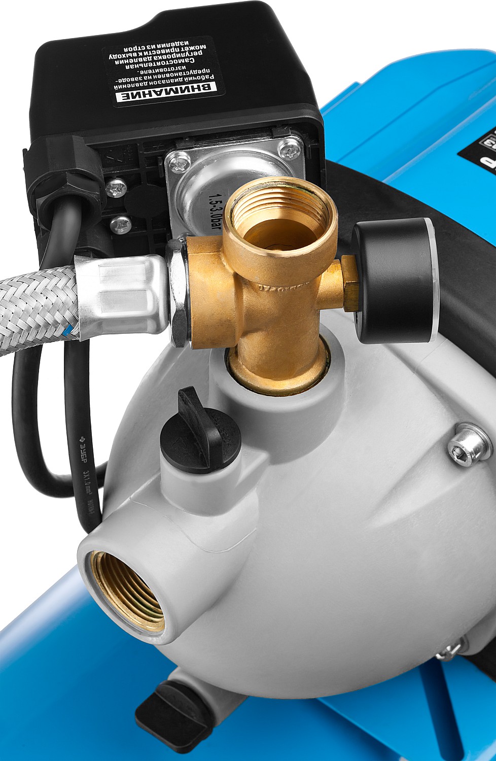 ЗУБР 1200 Вт, бак 50 л, автоматическая насосная станция (НАС-М3-1200-50)