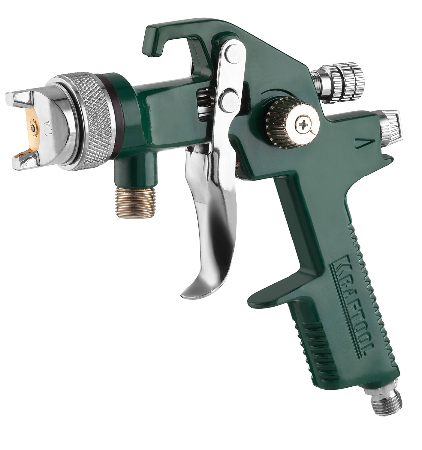 KRAFTOOL AirKraft, HVLP, 1.4мм, пневматический краскопульт с нижним бачком (06520-1.4)