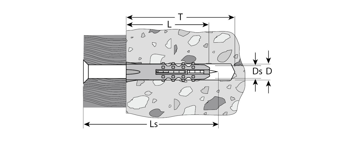 ЗУБР 6 х 40 / 4.0 х 50 мм, 10 шт, распорный дюбель с саморезом (30661-06-40)