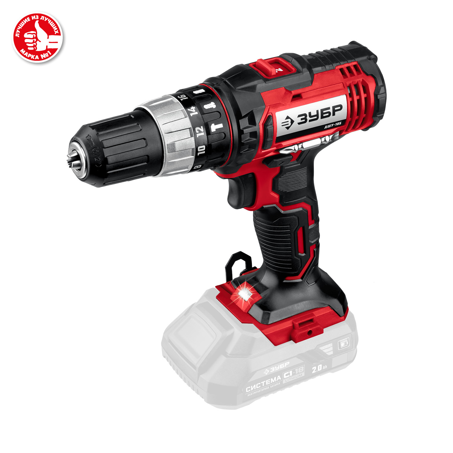ЗУБР С1-18, 18 В, 40 Н·м, без АКБ, ударная дрель-шуруповерт (ДШУ-185)