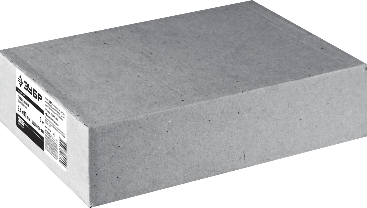 ЗУБР 90 x 3.4 мм, цинк, 5 кг, ершеные гвозди (305140-34-090)